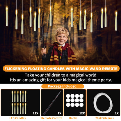 SpellGlow Candles with Magic Wand